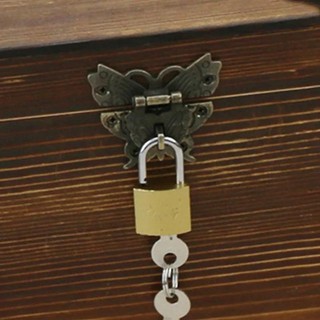 2 Chiếc Vintage Bướm Khóa Cổ Đồng Chốt Cao Cấp Trang Sức Hộp Gỗ Khóa Tủ Hộp Trang Trí Phần Cứng Phụ Kiện