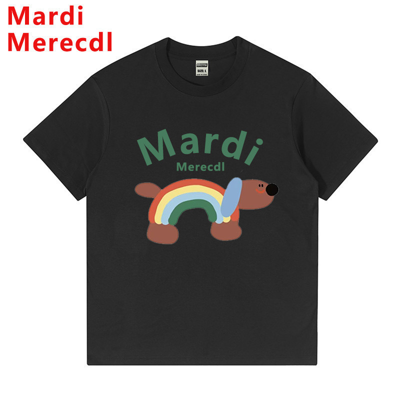 Áo thun ngắn tay Mardi Merecdl dành cho cặp đôi, unisex, nhà thiết kế, in sáng tạo