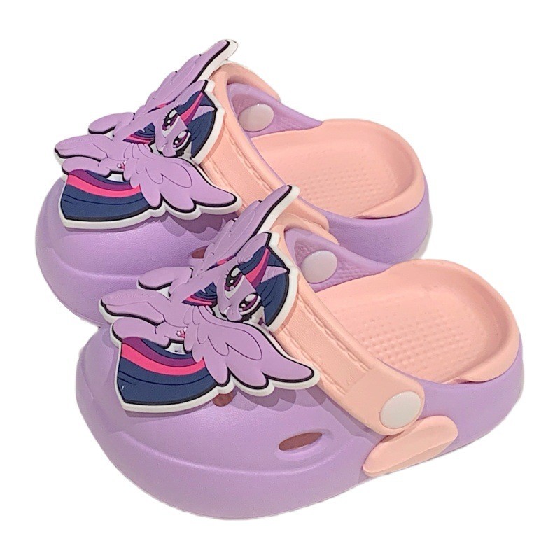 XIXITIAO Chính Hãng My Little Pony Dép Dép Trẻ Em Bé Gái Đi Biển Mùa Hè Dép Thoải Mái