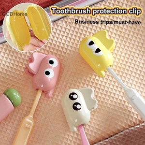 GCDHome Bàn chải đánh răng di động Kẹp nhựa chống bụi Mũ bảo vệ chống vi trùng cho du lịch Đi bộ đường dài Cắm trại Phòng tắm HOT