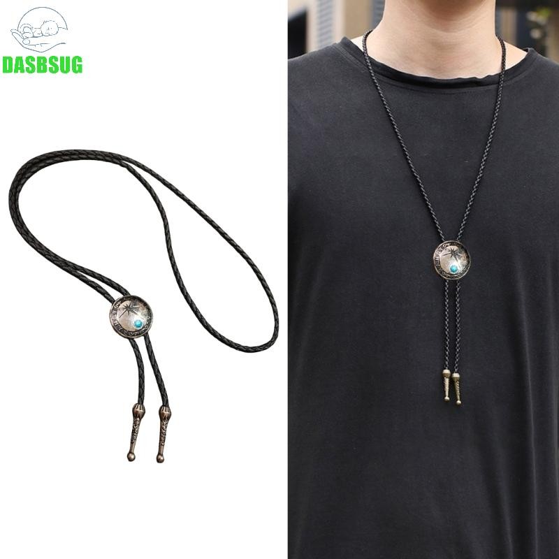 DASBSUG Đá bện thủ công độc đáo - Cà vạt Bolo Tie cao bồi - Vòng cổ