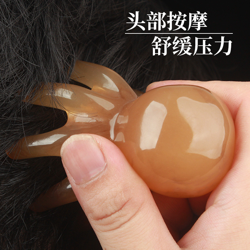 Lược Massage Cá Bạch Tuộc Tám Móng Đầu Massage Đầu Kinh Tuyến Acupoint Lược Trị Liệu Đầu Răng Rộng Di Động Cạo R3PC