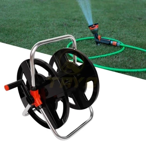 TAYO Bộ khung rulo hỗ trợ cuộn dây nước 25m, ống nước, vòi nước, dây bình bơm, dây điện và dây cáp