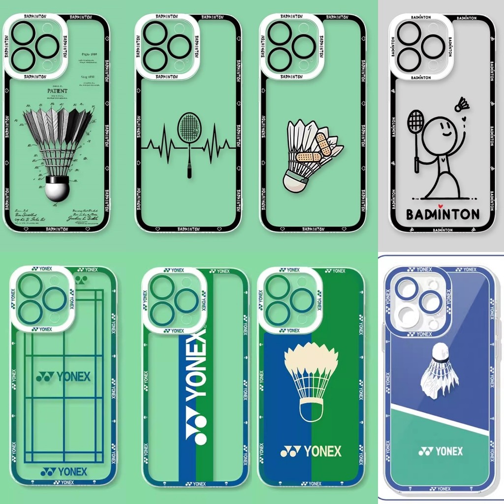 Ốp Điện Thoại Cầu Lông YONEX Cho OPPO A54 A3S A12E A31 A5S A12 A15S A15 A16 A16S A17 A17K A5 A9 2020 A78 A79 5G A18 A38 Ốp Lưng Mềm Trong Suốt Bảo Vệ Camera