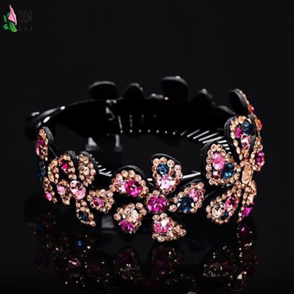 Bling Bun Kẹp Với Kim Cương Giả Trang Trí Tổ Barrettes Phụ Kiện Tóc Cho Nữ và Bé Gái Sử Dụng Hàng Ngày