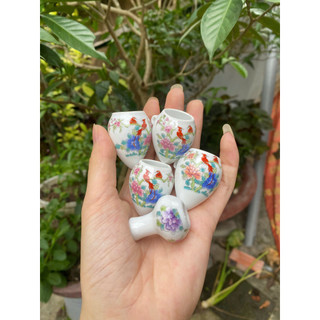 cóng chim hút mật decal, Cóng khuyên, cóng sứ dùng chim vành khuyên, cóng khuyên vẽ tay, cóng tàu