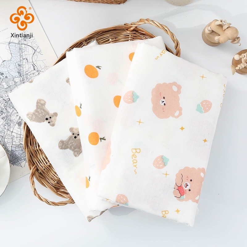 Vải Hoạt Hình In Hoa Cho Bé - Khăn Gạc & Bộ Đồ Ngủ YHW300350