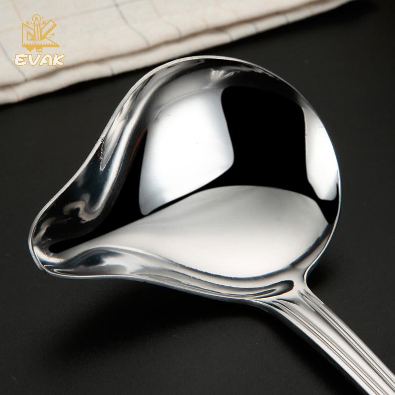 Alittlesetrtu Stew Dipper Tay Cầm Dài Dụng Cụ Nấu Ăn Canh Inox Vịt Miệng Hình Thìa Nhà Bếp Ladle Bộ Đồ Ăn Muỗng Nhà Hàng VN