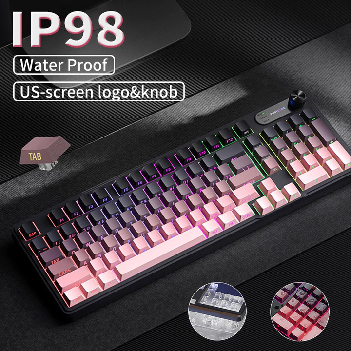 Bàn phím chống thấm nước cảm ứng Cơ, Bàn phím chơi game máy tính, Bàn Phím im lặng có dây giá trị cao, bàn phím thời trang, bàn phím tiết kiệm chi phí