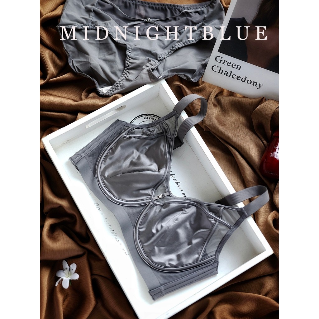 Ngực Lớn Quần Lót Nhỏ Mỏng Thoáng Khí Áo Ngực Satin Size Lớn
