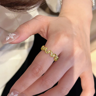 Châu Âu Mỹ ins Nhẫn Zircon Full Kim Cương Phong Cách Mới Nữ