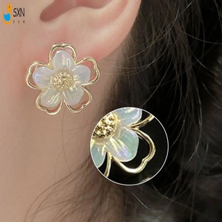 Bông Tai Hoa Nữ Vỏ Nhẹ Đa Năng Cá Tính Bông Tai Thích Hợp Cho Bé Gái Trang Sức Quà Tặng