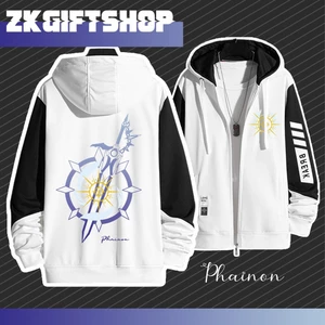 YB1 Honkai Star Rail Phaenon anime dây kéo Áo khoác Hoodie Unisex Top BY1
