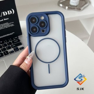 Ốp từ tính chống sốc tản nhiệt mới cho iPhone 16 Pro Max 11 14 / 15 / 16Plus 12 13 14 15 Pro Max Vỏ silicon mờ cảm ứng mềm có bảo vệ ống kính chính xác