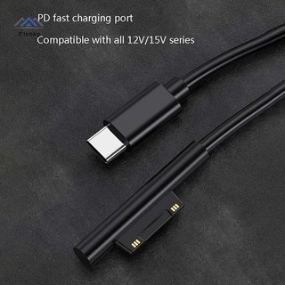 ELBBKG Mới USB Type-C Nguồn Điện Cho Surface Pro 7 3 4 5 6 15V 3A PD Máy Tính Bảng Cáp Sạc Mới