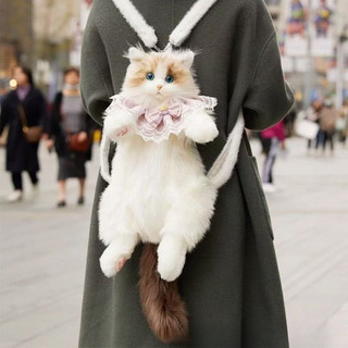 Túi đeo vai Ragdoll Cat Rucks Búp bê búp bê mèo Túi đeo vai sang trọng