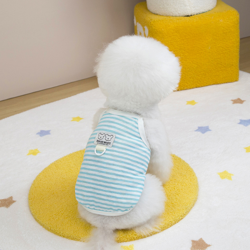 【Ready Stock】 Pet Clothes Summer Sun Protection Anti-Lint Thin Bichon Poodle Dog Clothes Small Dog Cool Cat Vest LF89