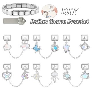 Phổ Biên Tình Yêu Mặt Dây Chuyền Bạc Ý Liên Kết Phù HỢp 9 Mm Vòng Tay thép không gỉ làm trang sức
