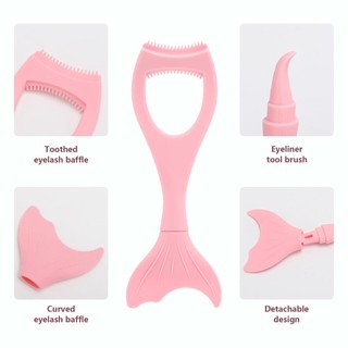 Mascara Eyeliner Guard 2 trong 1 Silicone Lash Shield Applicator có lược lông mi để trang điểm mắt Sử dụng màu hồng tái sử dụng chính xác dễ làm sạch phù hợp dùng cho gia đình căn hộ văn phòng và không gian nhỏ