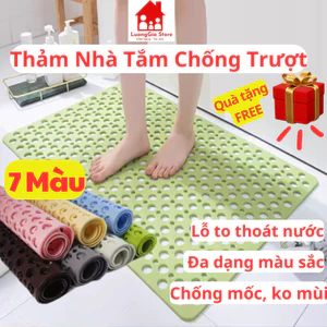 Thảm Chống Trượt Nhà Tắm, Thảm Lót Sàn Nhà Tắm Chống Trơn Chất Liệu Cao Su PVC (36x69cm) al