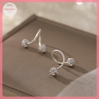 STHB 2 Chiếc Bông Tai Hạt Zircon Tinh Tế Cho Nữ Bé Gái Hợp Thời Trang Tối Giản Thông Qua Vít Phụ Kiện Trang Sức Quà Tặng VN
