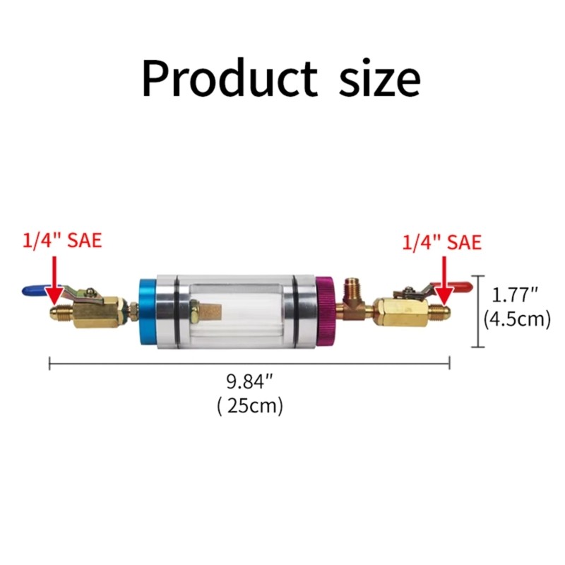 Moon Automotive R134 Thiết bị phân tích làm đầy dầu làm mát với đồng hồ đo áp suất Thích hợp cho điều hòa không khí ô tô R