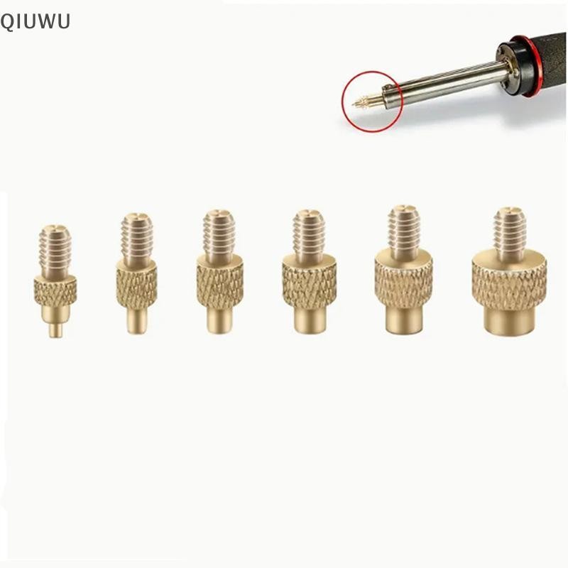 QIUWU 7 / 9 / 10 Cái Đầu sắt đai ốc chèn nhiệt M2 M3 M4 M5 M6 M8 Bộ dụng cụ nhúng ren bằng đồng thau cho sắt hàn máy in 3D bằng nhựa.