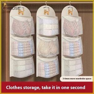 PlumHOUSE 2 / 3 Lớp Bảo Quản Dung Tích Lớn Túi Lưới Quần Lót Tất Túi Bảo Quản Tủ Quần Áo Thoáng Khí Sắp Xếp Có Móc Treo Quần Áo VN