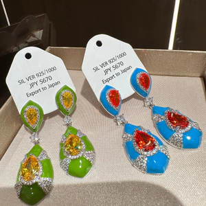 Handmade Tính khí Hàn Quốc Thời trang sang trọng Bông tai thanh lịch tinh tế Bán buôn
