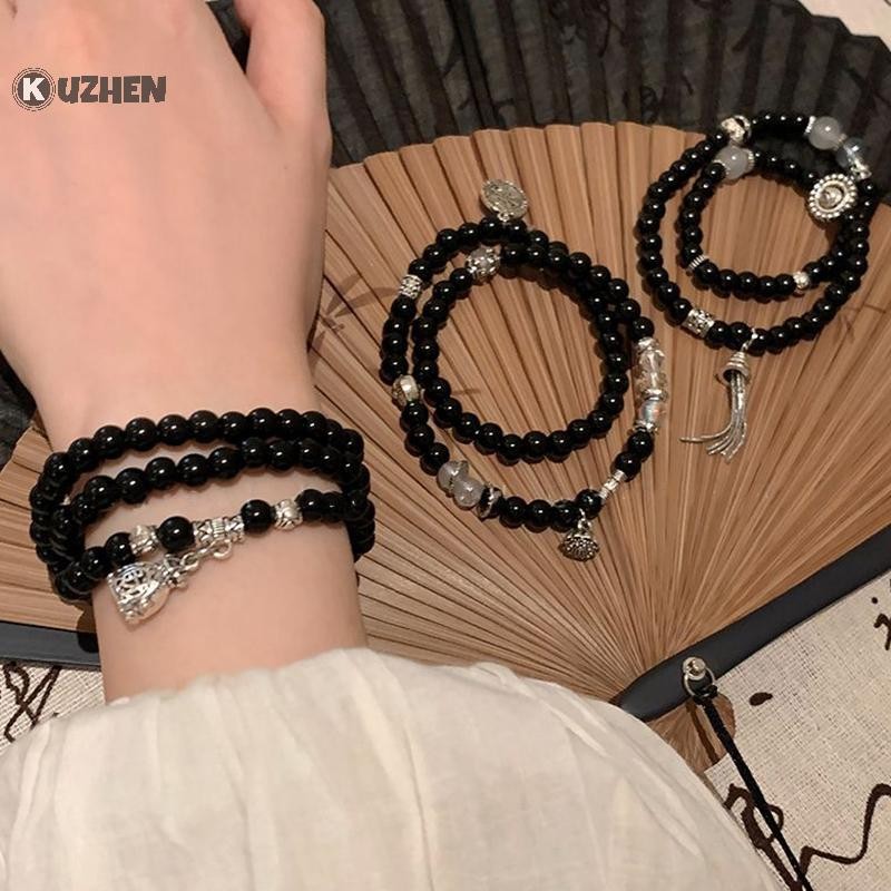 KUZHEN Phong Cách Trung Hoa Núi Ma Chi Tiêu Đính Hạt Vòng Tay Nữ Ánh Sáng Sang Trọng Cao Cấp Vintage Cá Tính Trang Sức Quà Tặng HOT