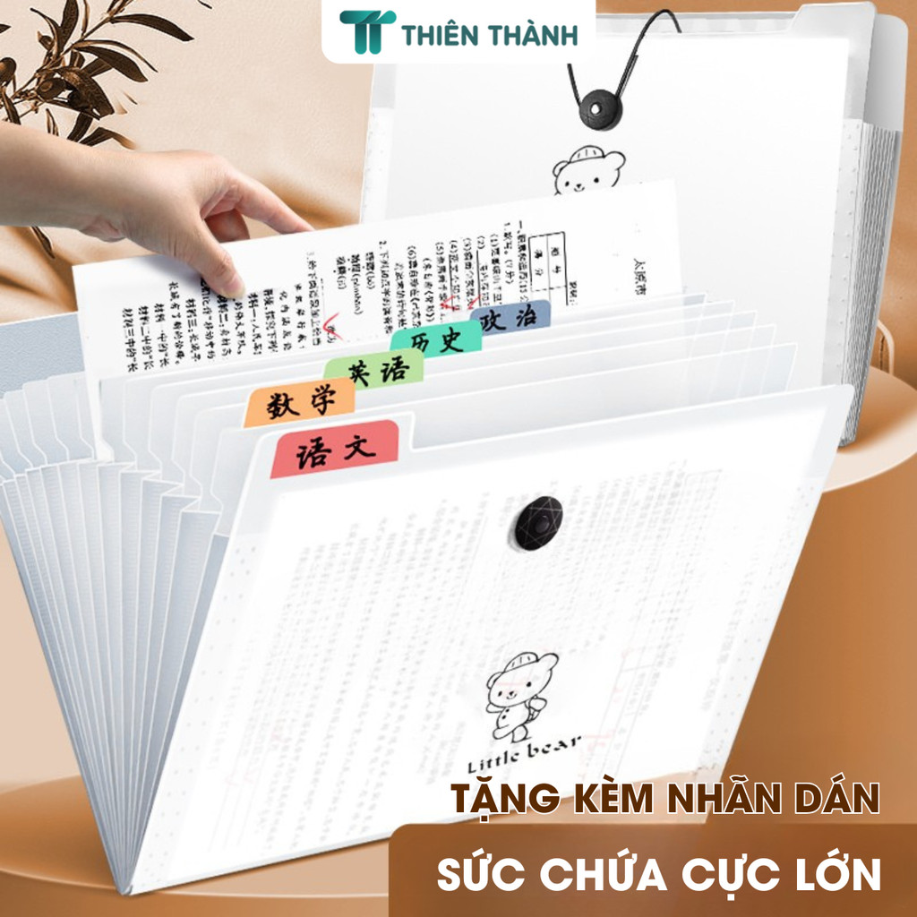 Tệp File Tài Liệu A4 Đa Năng - Túi Đựng Hồ Sơ Nhiều Ngăn, Phụ Kiện Văn Phòng Phẩm, Gọn Gàng Và Chuyên Nghiệp