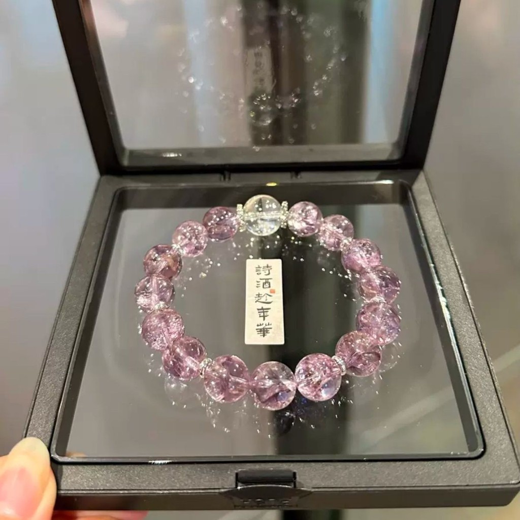 Phong Cách Đền Thờ Thạch Anh Tím Dân Tộc Vòng Tay Truyền Thống Đền Thờ Văn Hóa Sáng Tạo Vòng Tay Ngọc Trai Nước Trắng