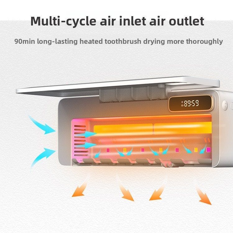 Máy tiệt trùng bàn chải đánh răng treo tường Hộp khử trùng UV khử trùng tự động sấy khô thông minh giá đựng bàn chải đánh răng điện giá đỡ bàn chải đánh răng
