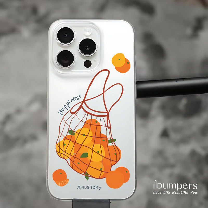 ibumpers Ốp Điện Thoại iPhone Hoạt Hình Dễ Thương Họa Tiết Trái Cây Ốp Lưng Trong Suốt Nhám Mờ Chống Bẩn Chống Sốc Cho IPhone 16 15 14 12 13 11 Pro Max IP 7 8 Plus X XS XR