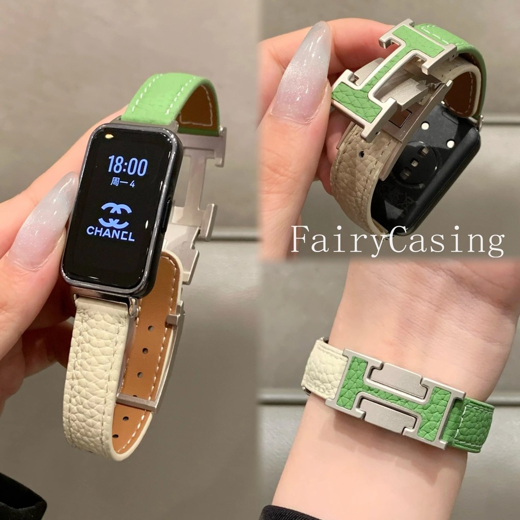 Dây Da Cho Huawei Band 9 8 10 11 Phụ Kiện Đeo Tay Thể Thao Pulseira Dây Đeo