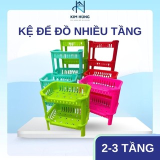 [Giá Xưởng] Kệ để đồ nhà tắm đa năng, đựng đồ nhà bếp tiện lợi, kệ nhựa nhiều tầng nhiều màu