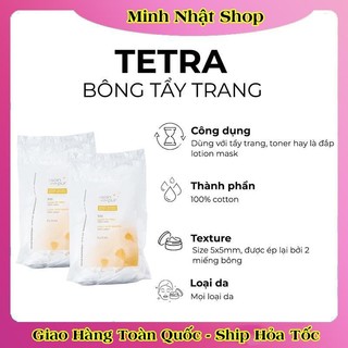 [DATE MỚI] Bông tẩy trang Pháp Tetra Medical Carrés de Cotton 600 miếng an toàn lành tính mềm mịn