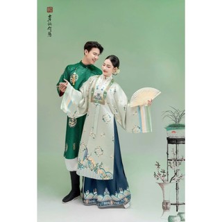 Cặp Áo Nhật Bình Cưới , Nam Chất Liệu Gấm Cao Cấp, Nữ Chất Liệu Tafta Sang Trọng , Việt Phục Cổ Trang Giao Thủy