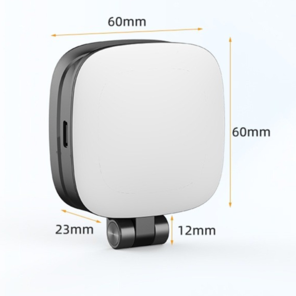 FAVORITEGOODS Selfie Fill Light, Chân đế có gương Đèn selfie từ tính, Đèn chụp ảnh từ tính cầm tay Mini nhẹ cầm tay ngoài trời