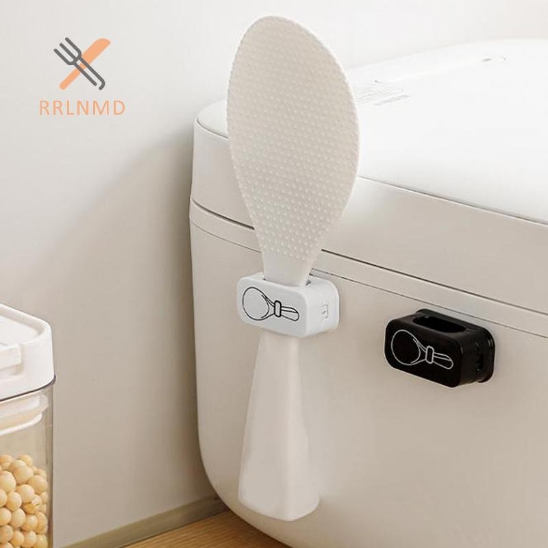 RRLNMD Dính Thìa Cơm Giá Để Đồ Nhà Bếp Treo Tường Nồi Thìa Kệ Vị Trí Giá Trắng Đen Nhà Bếp Sắp Xếp MỚI
