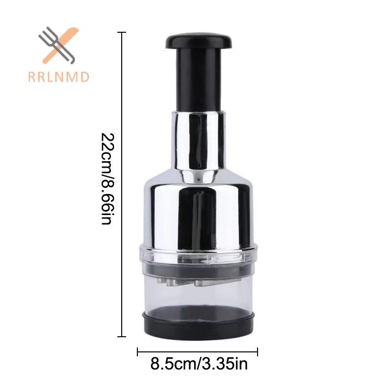 RRLNMD Thép Không Gỉ Hành Xay Xay Thịt Tay Áp Lực Thực Phẩm Xay Cắt Máy Thái Peeler Hướng Dẫn Sử Dụng Rau Tỏi Nhà Bếp Máy Hủy Dụng Cụ MỚI