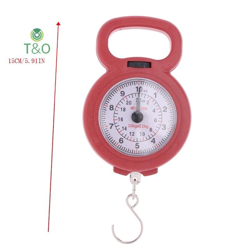 [T & O-t] Con trỏ Móc lò xo 10kg Cân kỹ thuật số thực phẩm/hành lý/câu cá di động [mới]