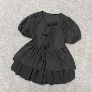 Set Áo Váy Bigsize Nữ Áo Babydoll Kèm Váy Váy Bí Dễ Thương Cho Chubby SET(A191/CV413)