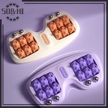 [SD & HI] Máy mát xa chân Massage chân Con lăn hạt từ tính Massage đa điểm Trị liệu bàn chân Chà mát xa Máy mát xa Tri Color (vn)