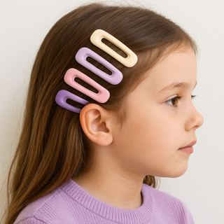 METALWRK 4 Cái / bộ Kẹp Tóc, Kẹp Tóc Nhiều Màu Sắc Dễ Thương, Mũ Hình Học Ngọt Barrettes Phụ Kiện Tóc