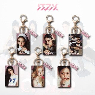 [Móc khóa] Móc khóa acrylic mới của ITZY, album mới, dòng GOLD, mặt dây chuyền túi DIY, hàng hóa Huang Lizhi, kiểu dáng tương tự TTBQ