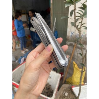 Thìa xúc cám chim, gà, bồ câu tiện lợi chất liệu inox hàng chuẩn tàu phụ kiện lồng chim