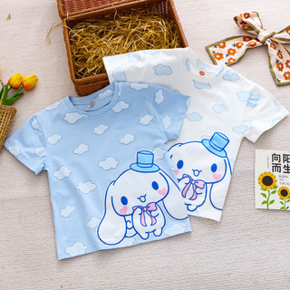 2025 Cinnamoroll Girl 's Anime In Áo Thun Hoạt Hình Mùa Hè Cổ Tròn Top Tee