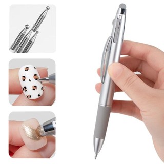 THEHOMECO Nail Dotting Pen, Press Type Ballpoint Pen Design Nail Art Dotting Pen, Chuyên Nghiệp 4 Trong 1 Nhiều Kích Thước Móng Tay Nghệ Thuật Đầu Chấm Sơn Kim Cương Giả Picker