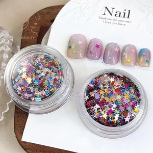 1 Hộp Kim Sa Lấp Lánh Hình Ngôi Sao Hỗn Hợp 3D Đề Can Phụ Kiện Móng Tay Nghệ Thuật {VN}